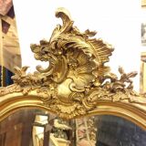 Miroir de cheminée en bois 79x128 cm
