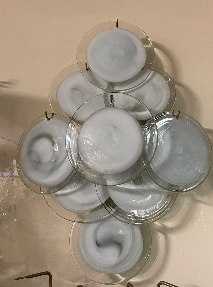 Murano Glass Disc Sconces, 1970s, Set of 2