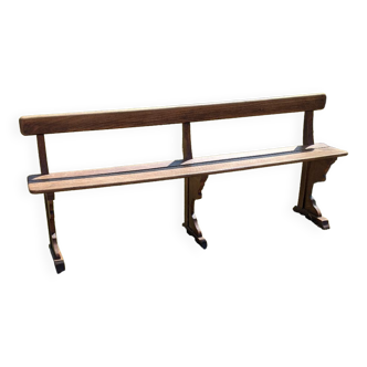 Bench with backrest