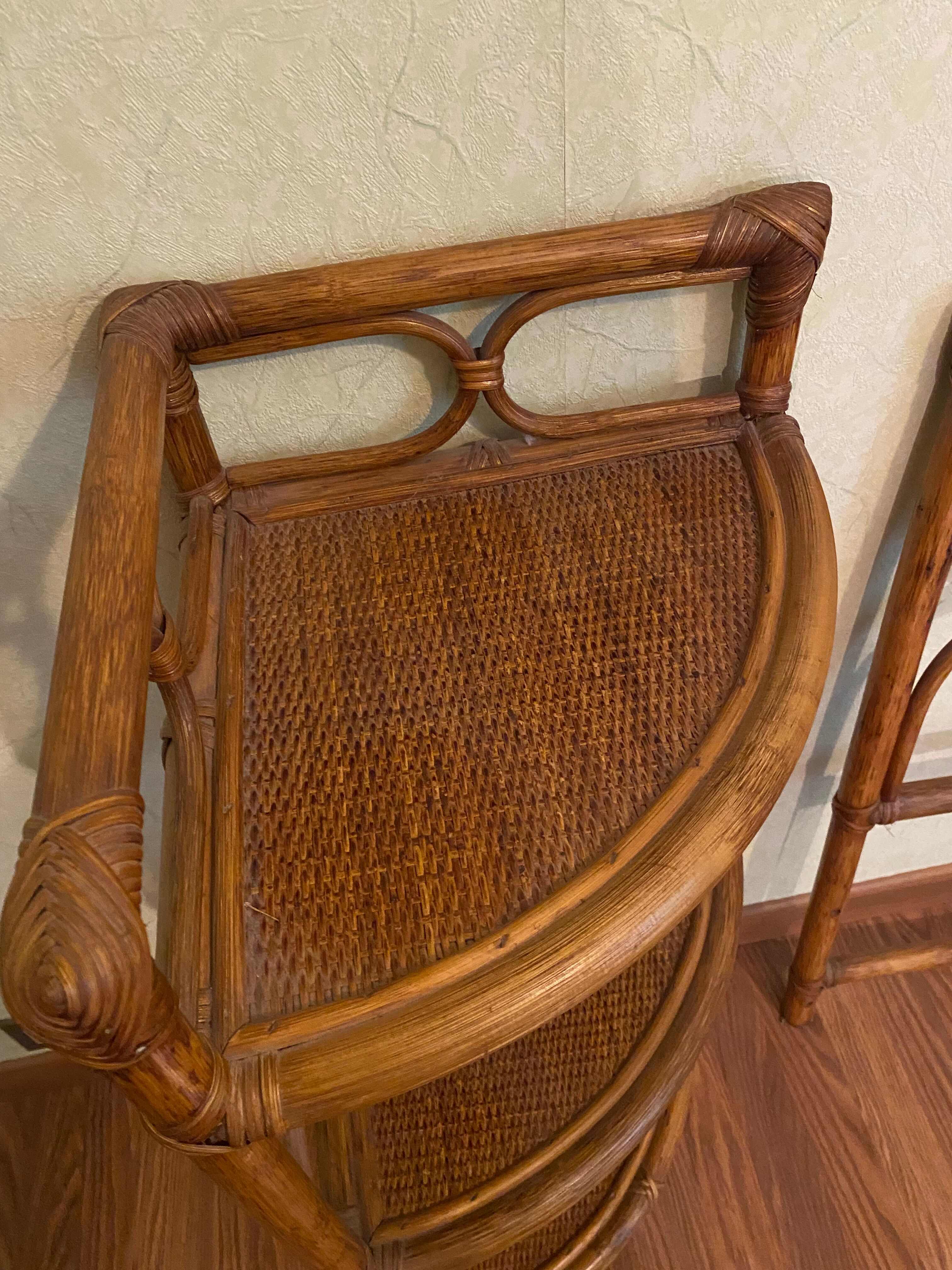 Bamboo and rattan shelf