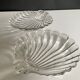 Pair of vintage shell glass trinket dishes