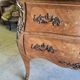 Commode 2 tiroirs en bois de rose avec plateau marbre