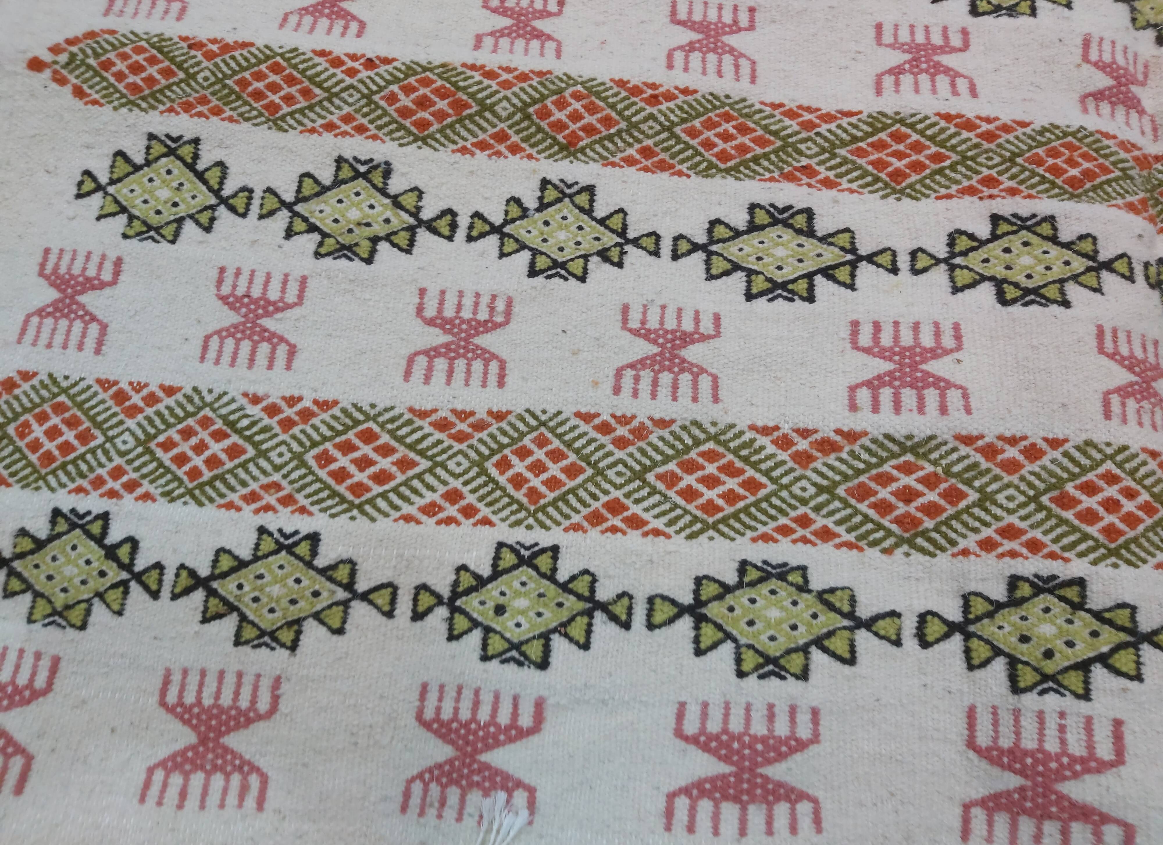 Traditional handmade margoum carpet