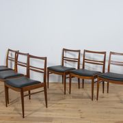 Chaises de salle à manger en teck du milieu du siècle, années 1960, ensemble de 6