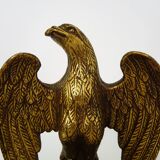 Pair of Hollywood Regency golden eagle bookends by Borghese. 60s