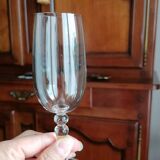 6 real crystal stem glasses