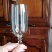 6 crystal glass stemware
