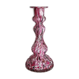 Vase verre de Clichy Legras Rose début XXème