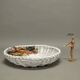Vintage 1990s ceramic fruit basket by Man. Castellan, Italy.