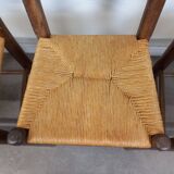 Straw brutalist chairs, set of 4