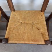 Straw brutalist chairs, set of 4