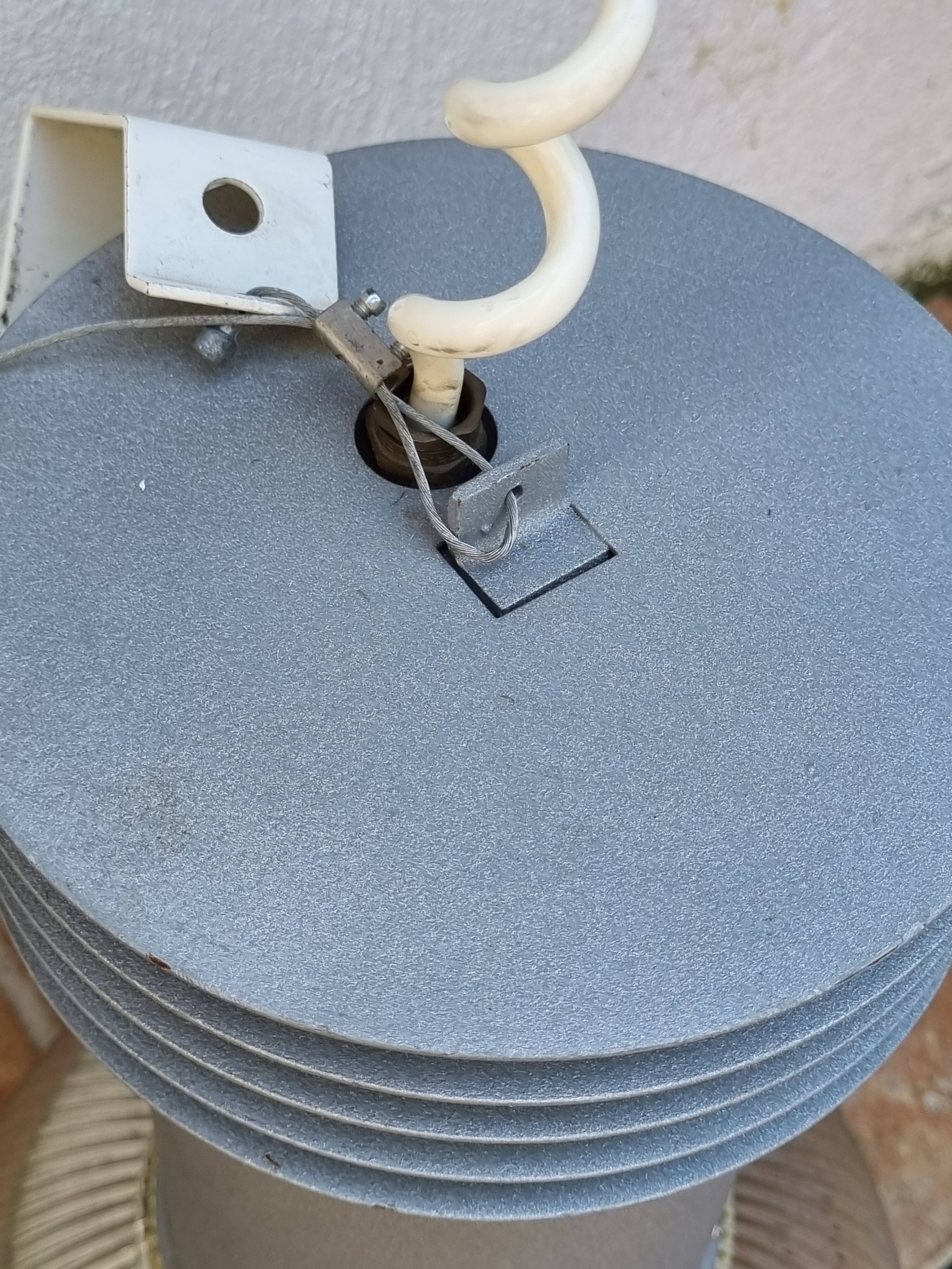 Pair of vintage industrial style pendant lights