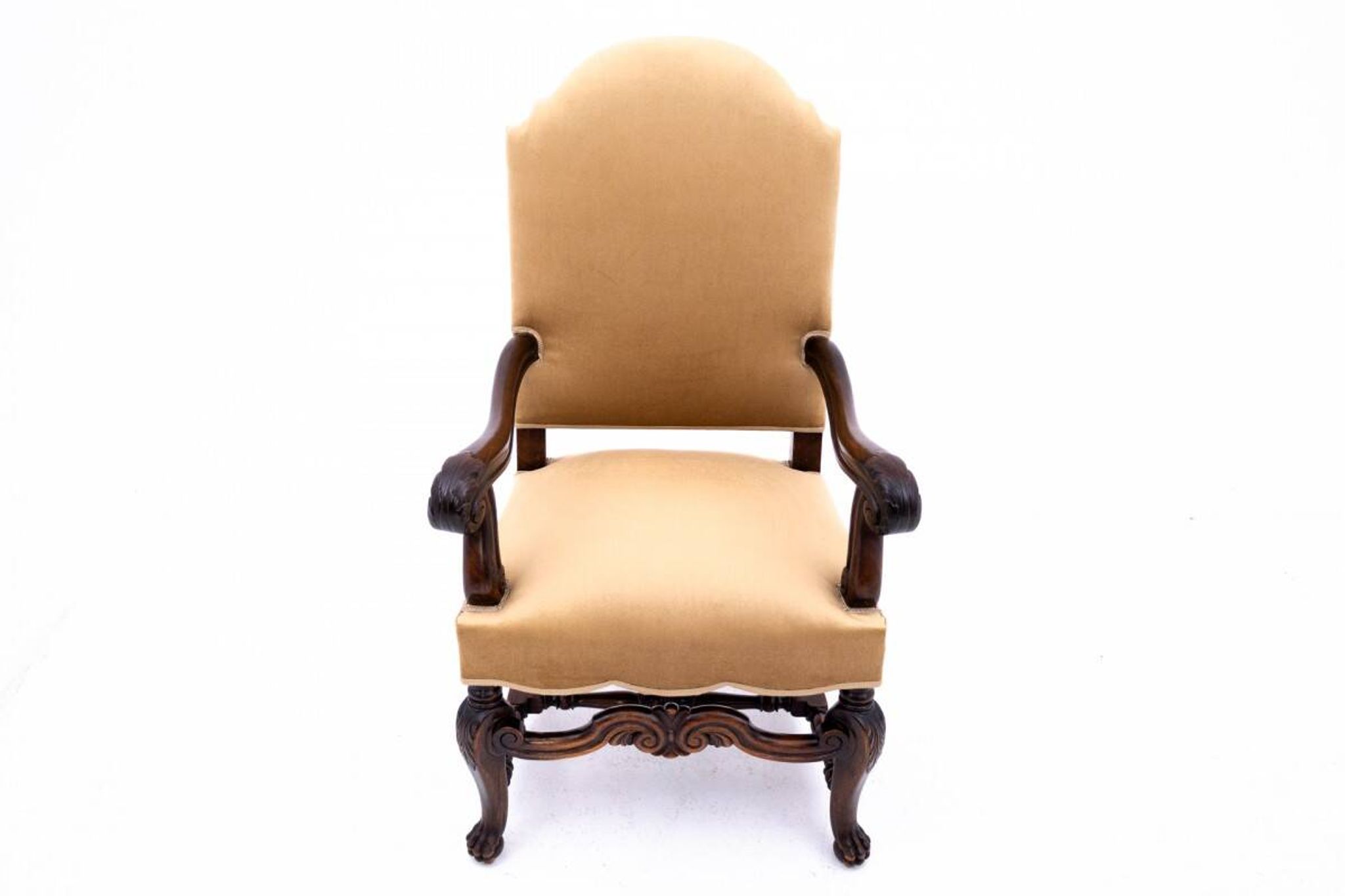 A pair of antique armchairs, Western Europe, around 1900. After renovation