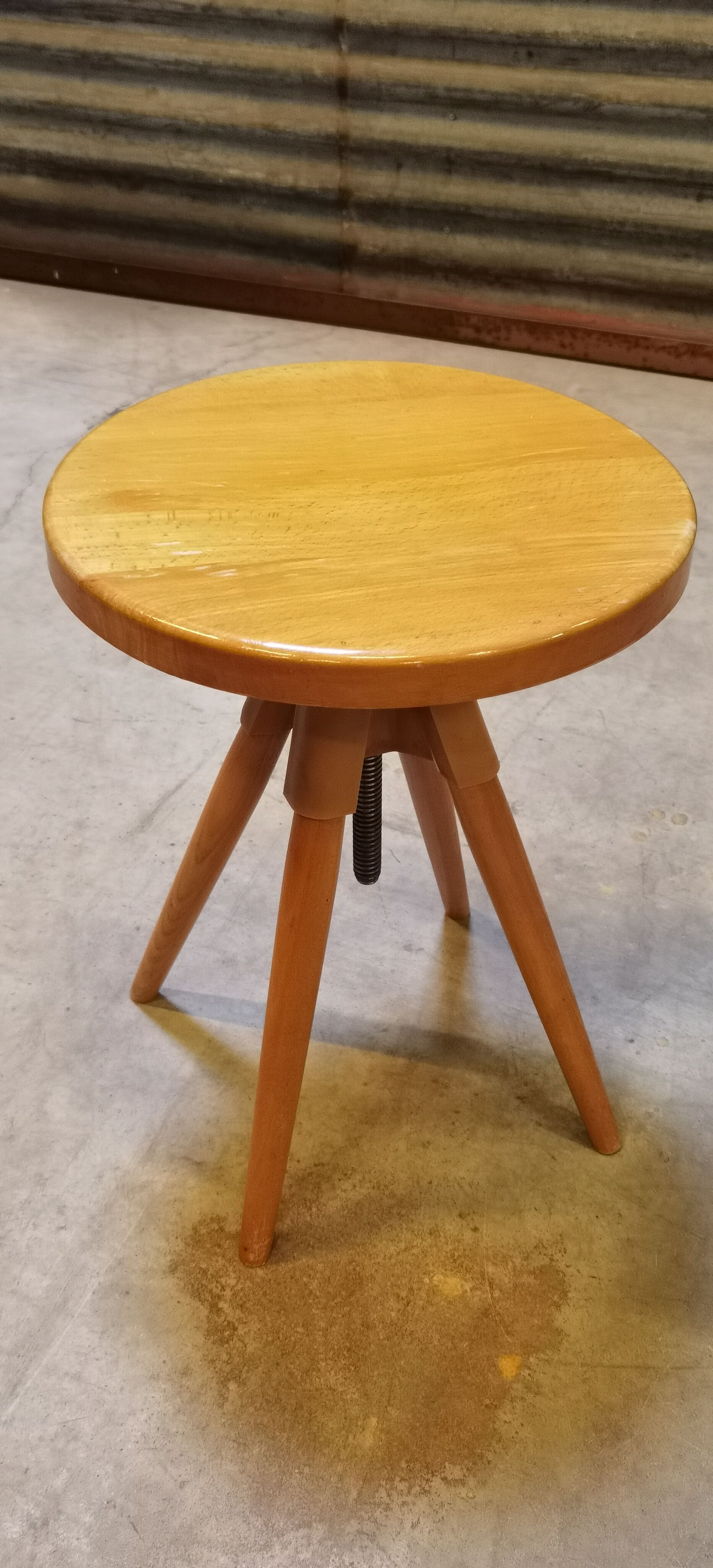 Tabouret de piano à vis reglable République Tchèque Mid-Century modern1960