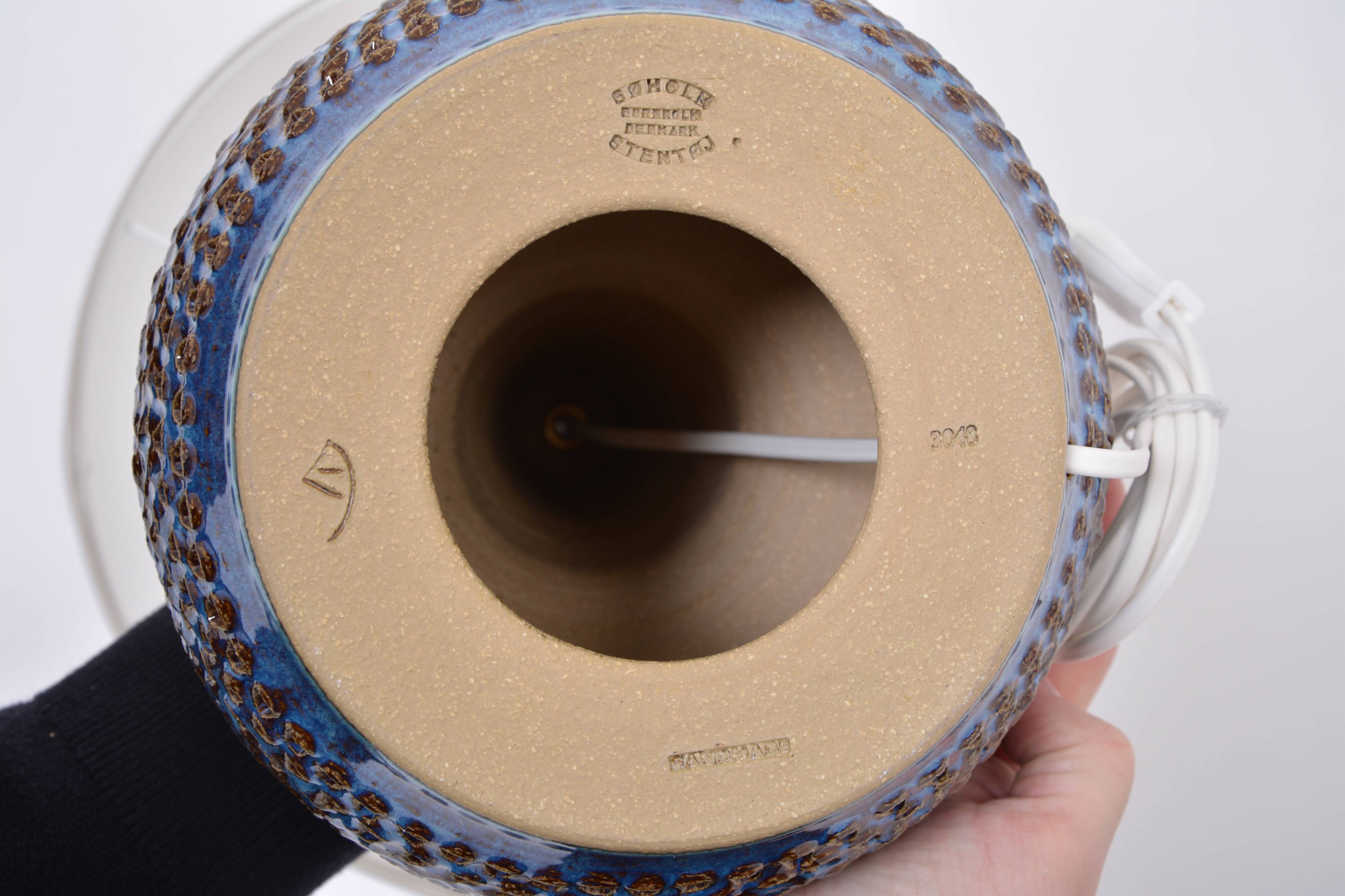 Pair of Danish Midcentury Ceramic Lamps Model 3048 by Einar Johansen for Soholm