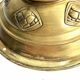 Scandinavian Art Deco Ceiling Lamp in Brass & Glass