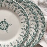 6 iron earth dessert plates "Sagittaires" Gien