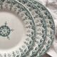 6 Gien ironstone dessert plates "Sagittaires"
