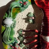 Decorative earthenware dish by J. Caldas da Rainha