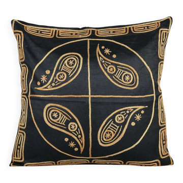 Housse de coussin brodée vintage 43x46 cm