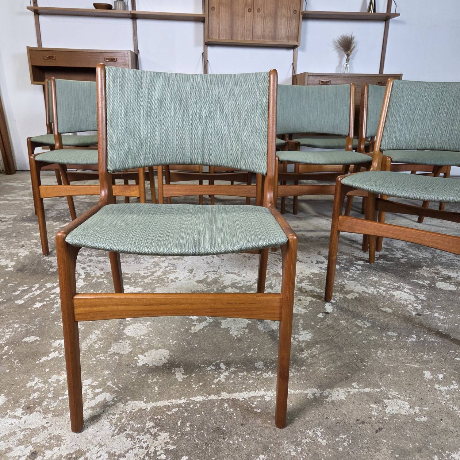 10x Erik Buch modèle 89, chaise danoise vintage Anderstrup des années 1960