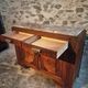 French Art Deco walnut sideboard with marble top (1930s)