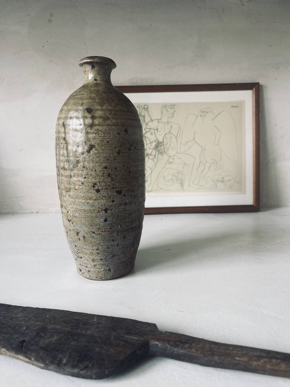 Antique stoneware bottle