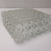Old vintage ceiling light molded glass suspension chandelier