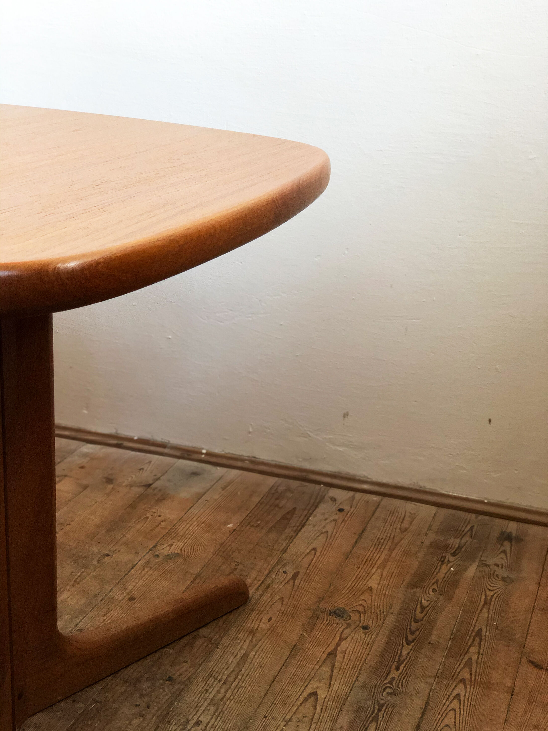 Oval danish mid-century extendable teak dining table by Rasmus, 1960s