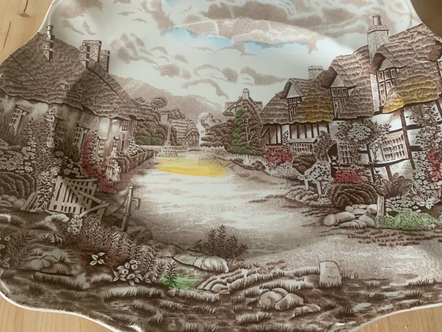 Large English ceramic dish