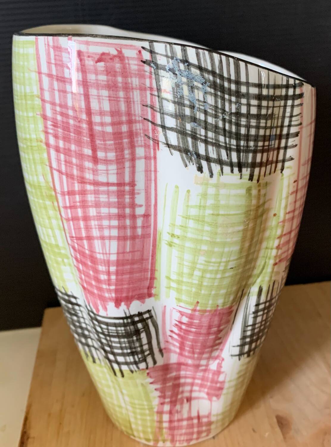 Sarreguemines ceramic vase