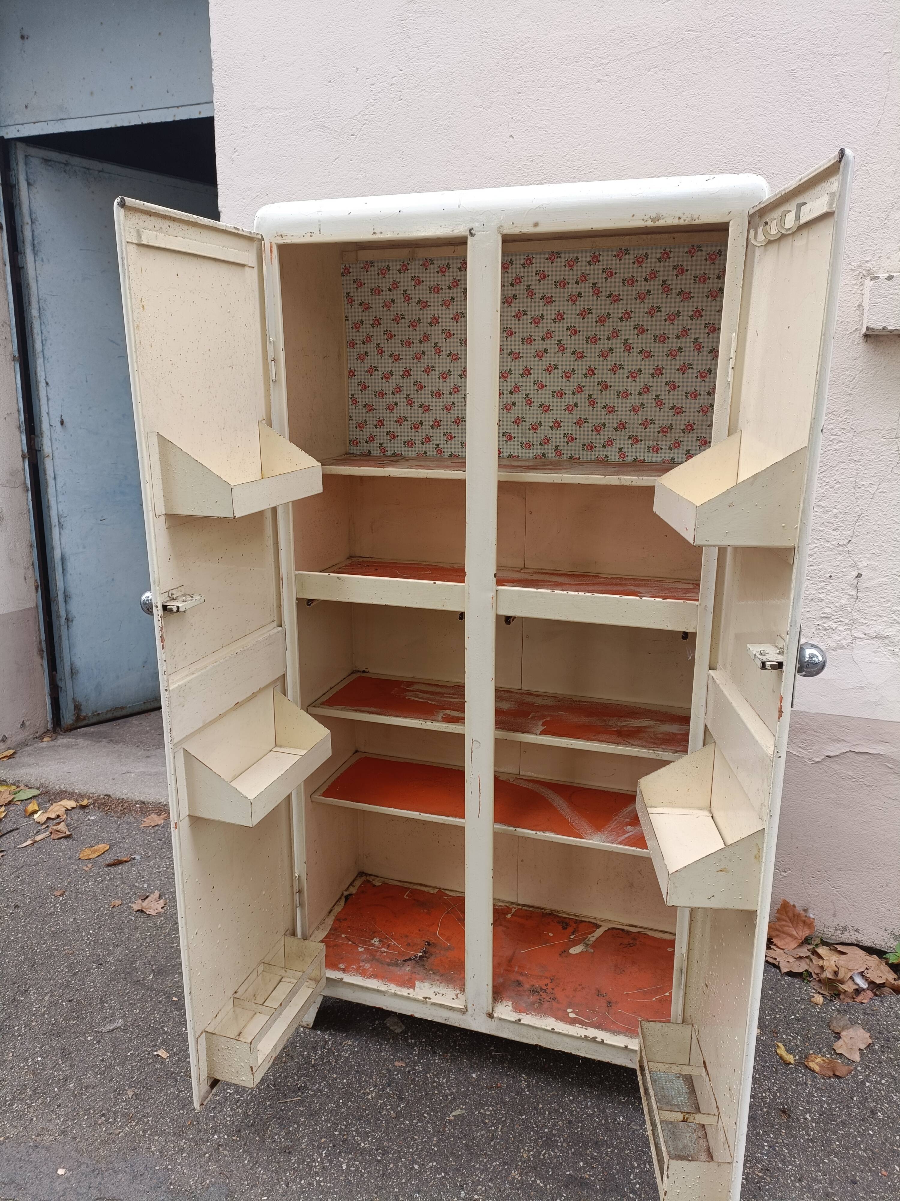 Metal cabinet industrial kitchen