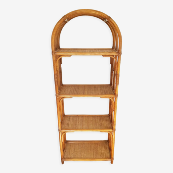 Rattan bookcase shelf