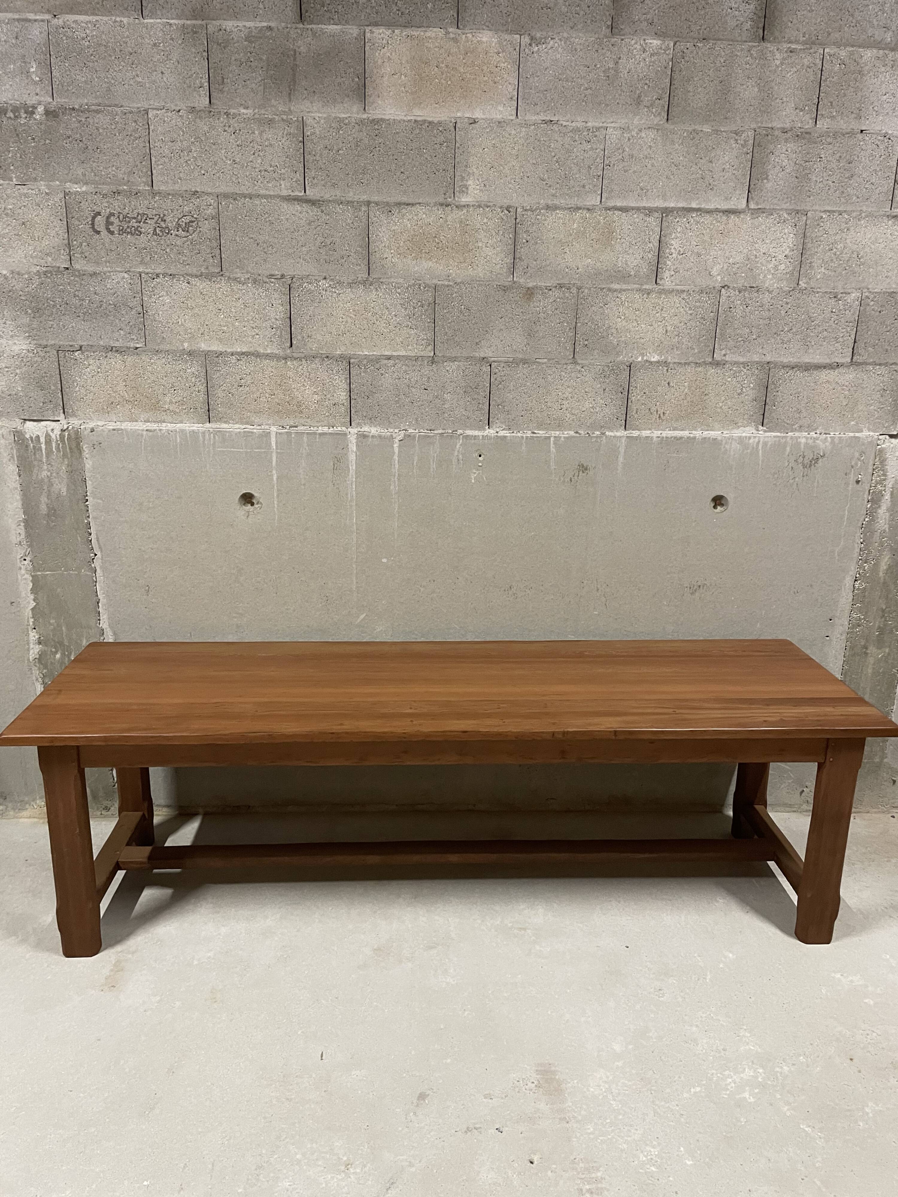 2.6m exotic wood farmhouse table