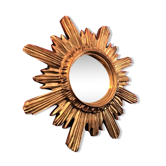 Sun mirror gilded wood with gold leaf, 42 cm