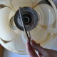 Two-color glass kitchen chandelier 70s