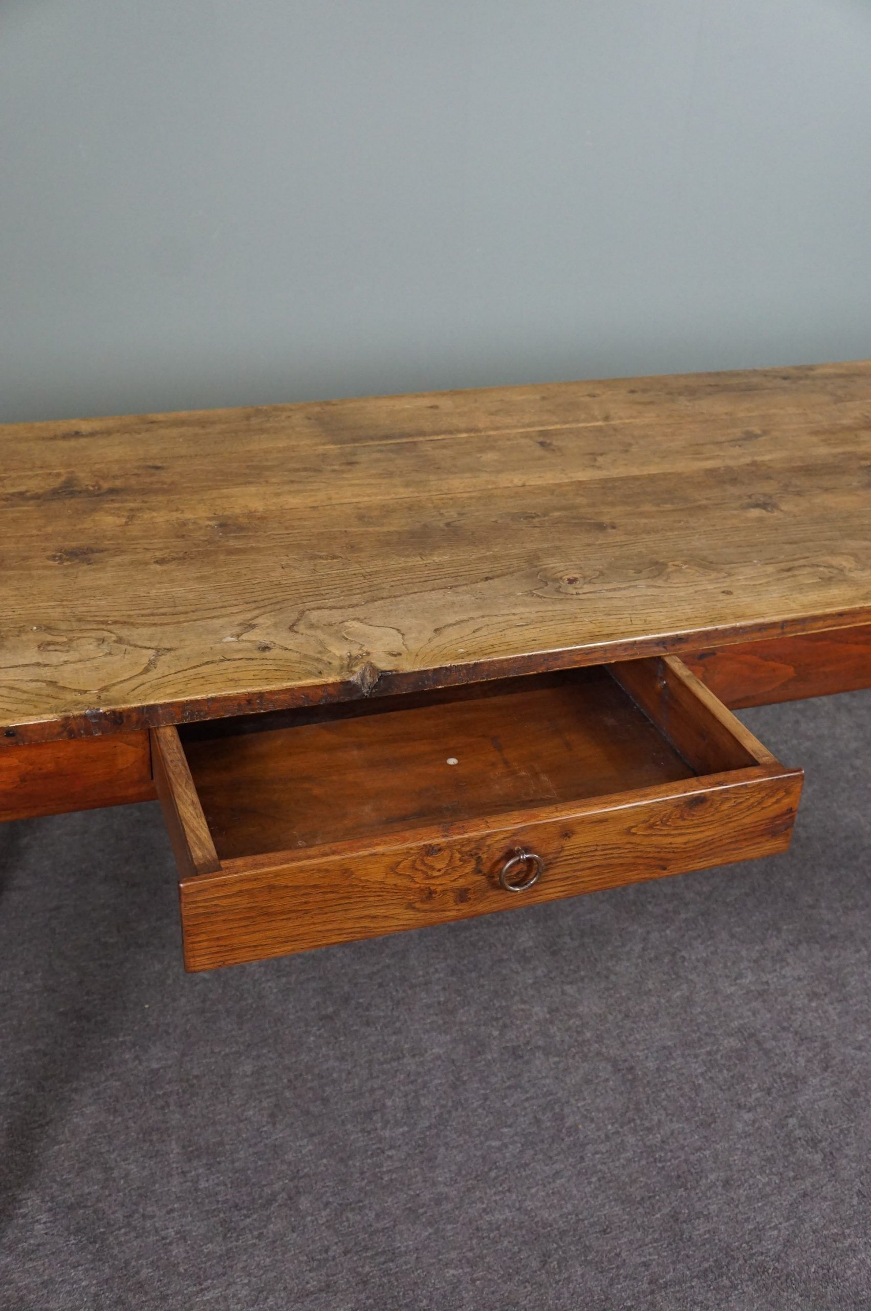 French farmhouse oak dining table circa 1880