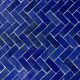 Square coffee table in Majorelle blue zellige, handmade – 60 × 60 cm
