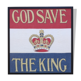 God save the king - framed british coronation flag, king george vi