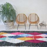 Carpet Moroccan vintage. 90 x 305