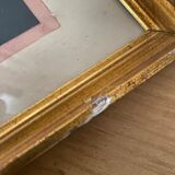 Framed poster vintage pinks yellow feared