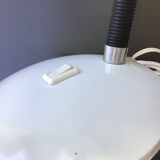 Adjustable white metal desk lamp