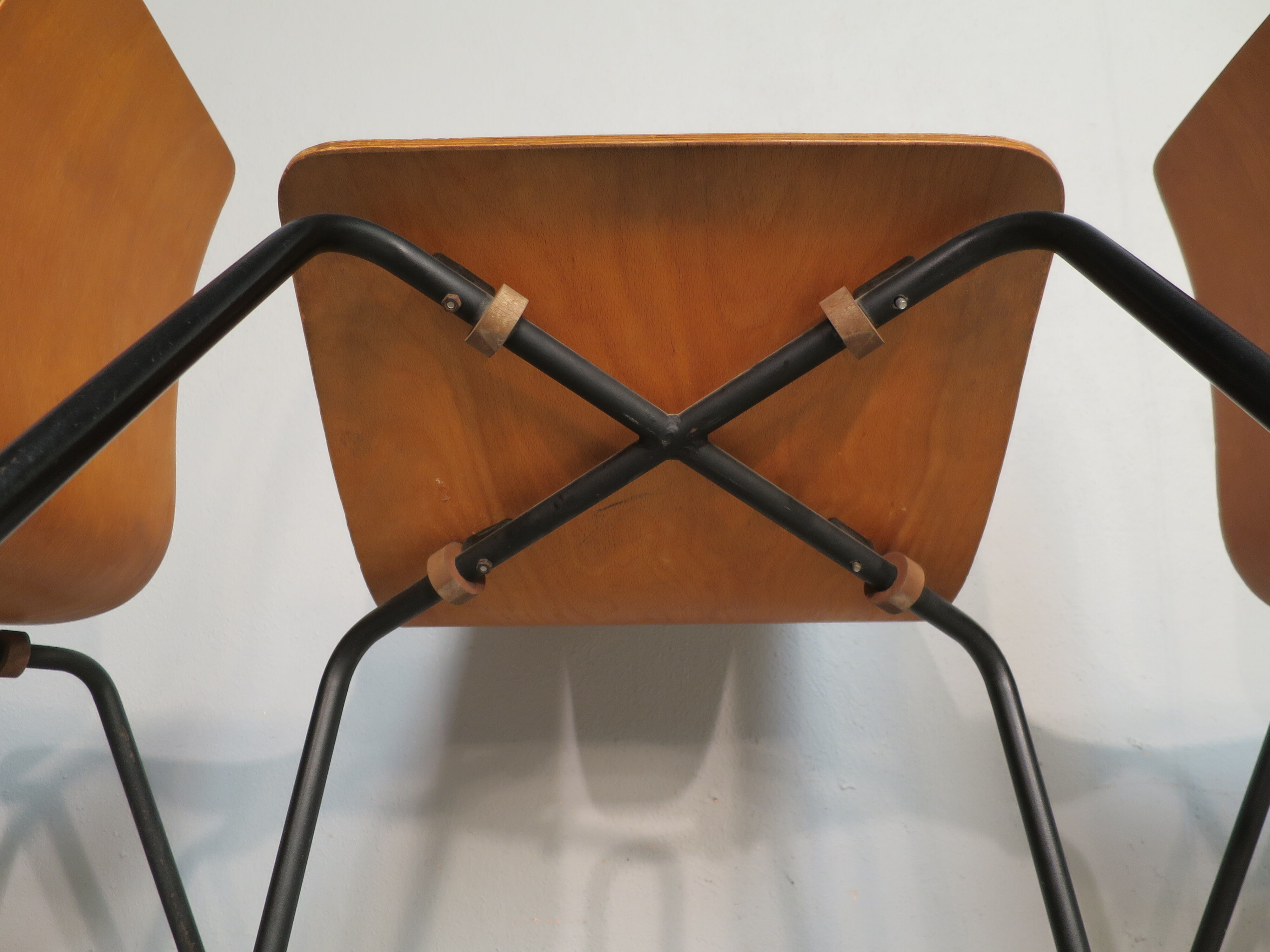 4 Papyrus chairs by Pierre Guariche 60