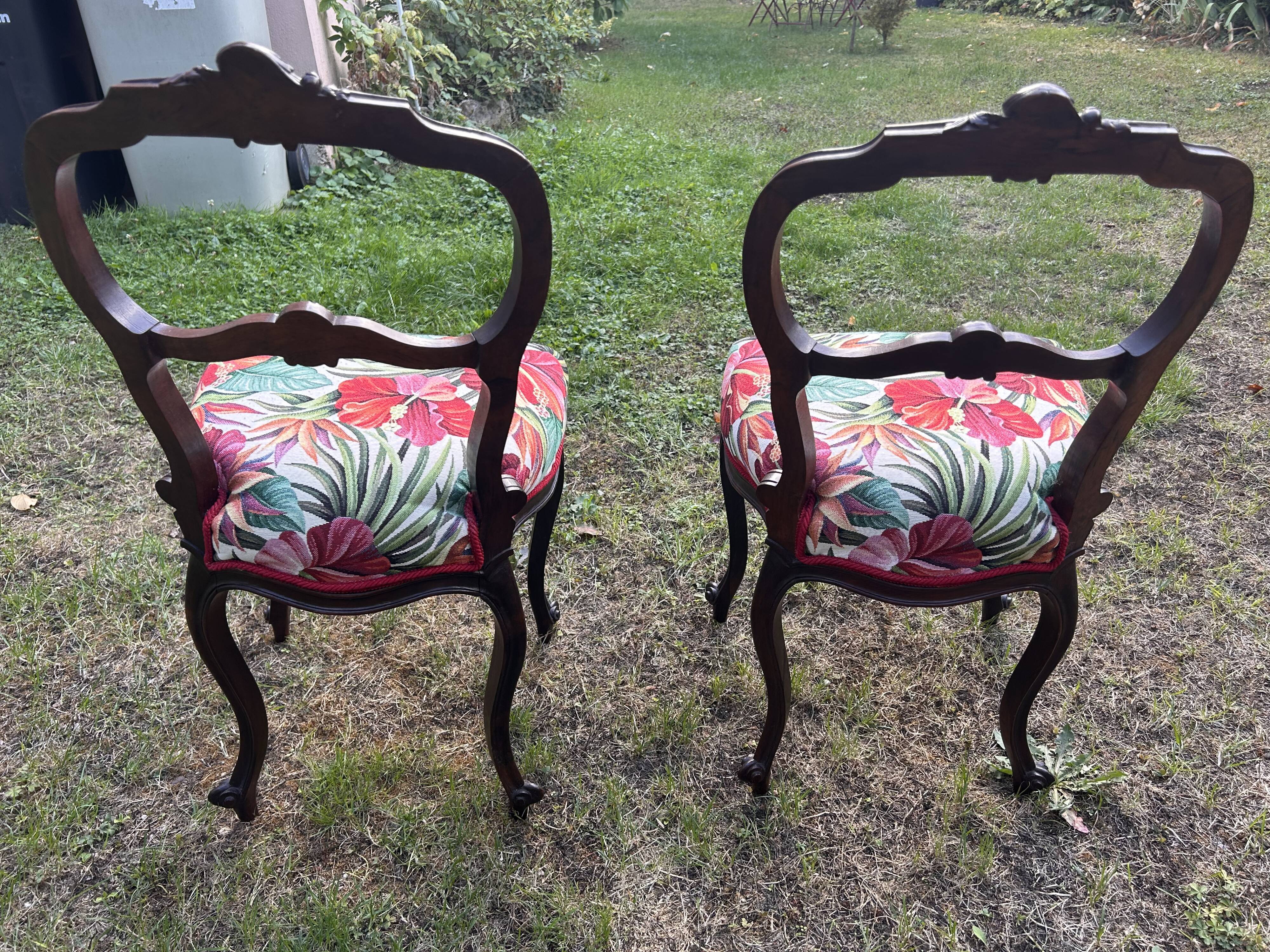 Antique walnut chairs