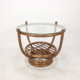 Italian bamboo coffee table, 1980s