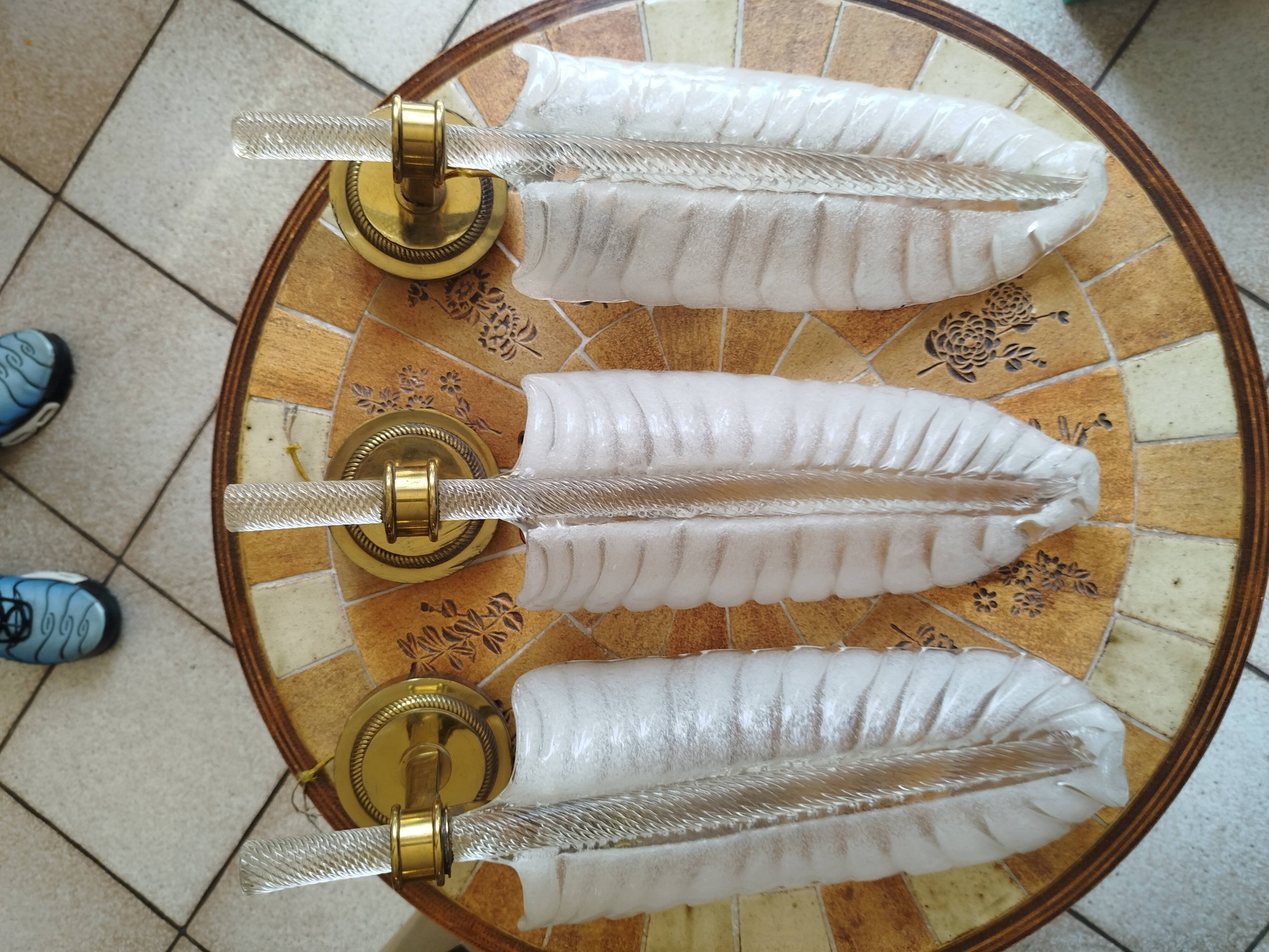 Art Deco wall sconces Murano glass Barovier & Toso