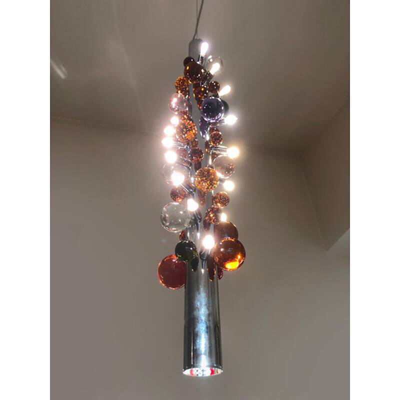 Contemporary Multicolor “Cactus” Murano Glass Sputnik Chandelier