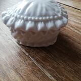 White porcelain heart-shaped box