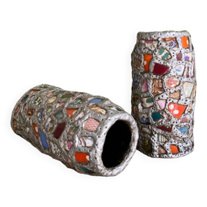 Paire de vases “Picassiette”