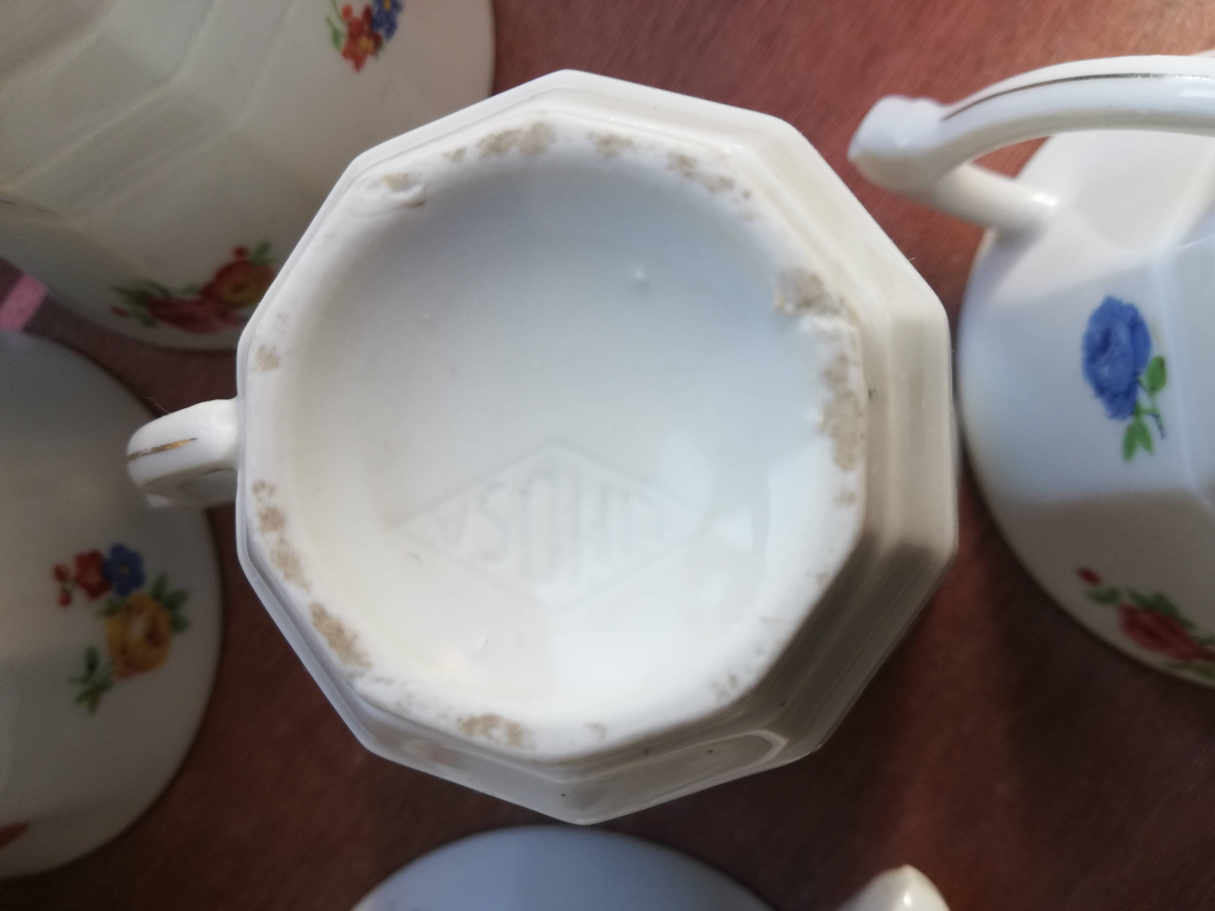 Antique coffee service in fine Limoza porcelain